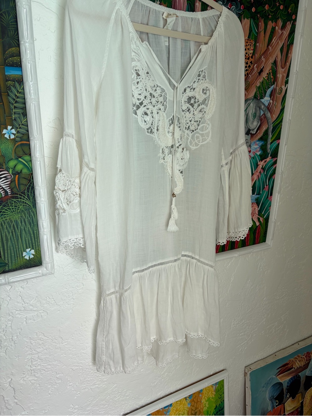 Emamo White Lightweight Cotton Tunic Top